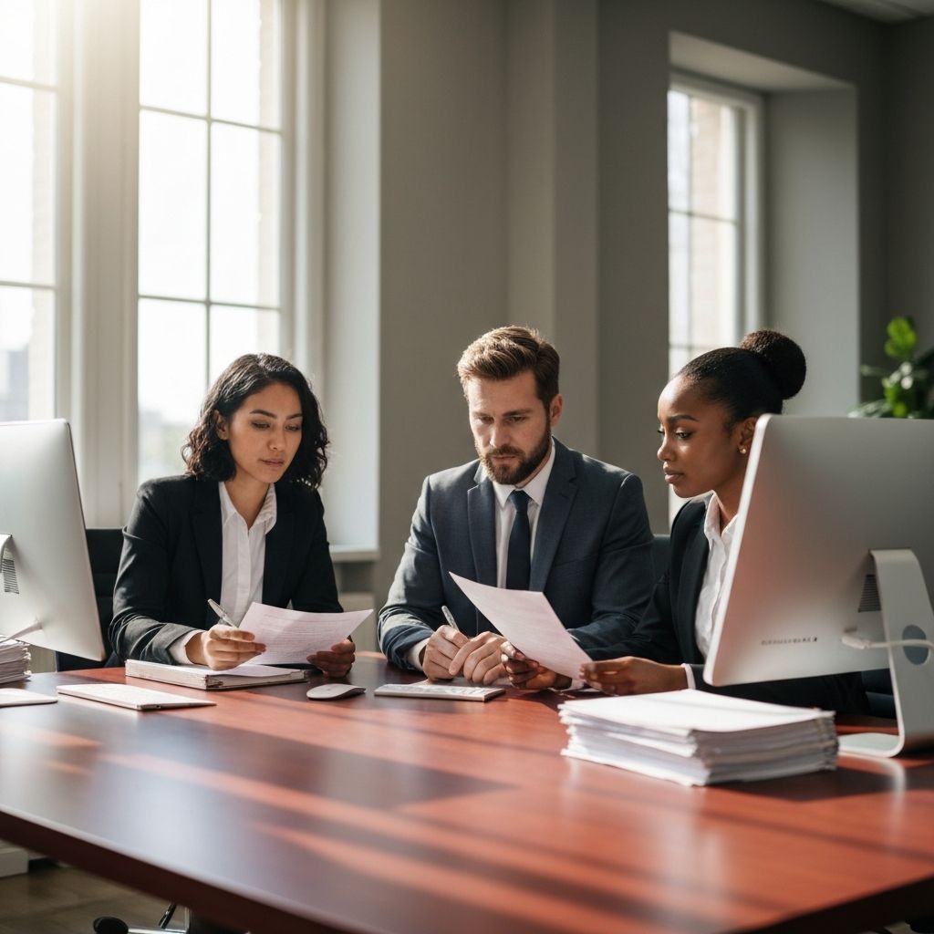 Legal professionals at work